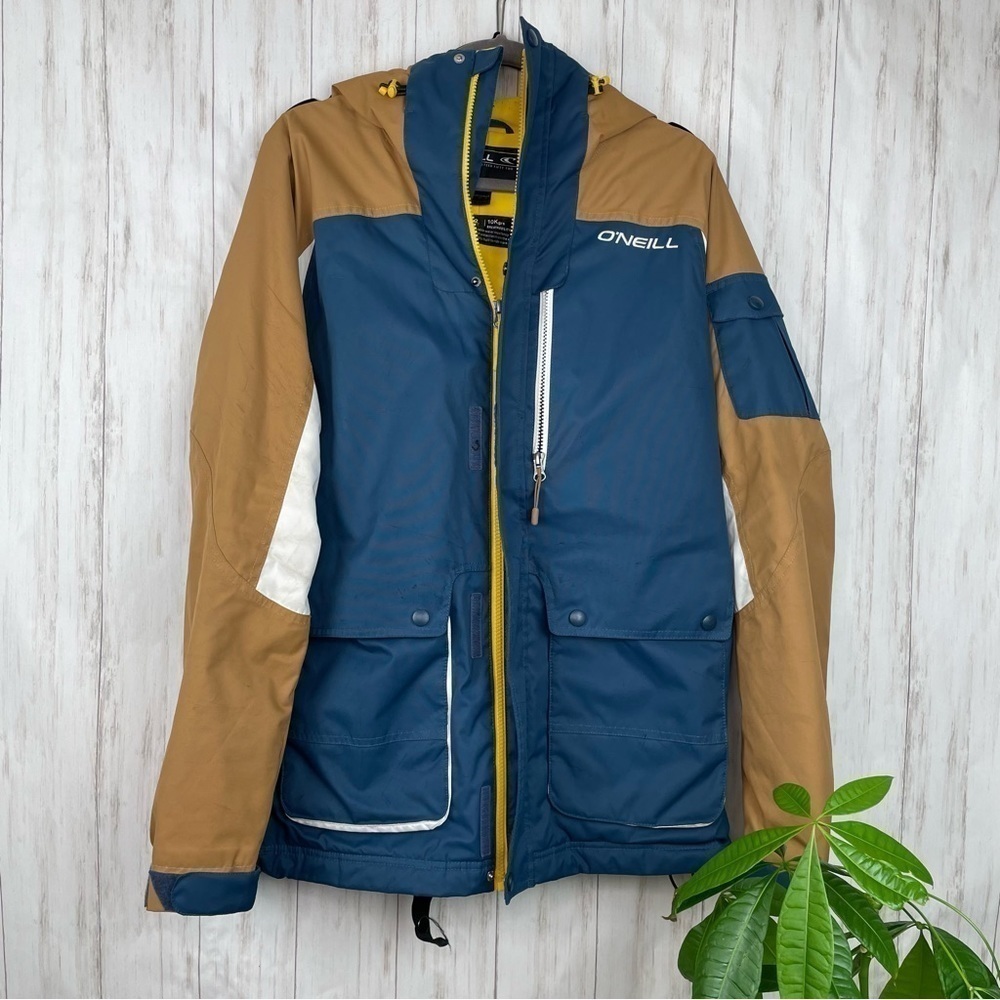 O’Neil jacket Mens tan and blue size small
